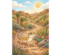 Leopard Gecko Journal - Kawaii Natural Habitat Cover: Part of the Lizard Collection - Themed for Kids, Teens & Adults - with Lined Pages