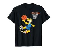 Leopard Gecko Playing Sports Lizard & Reptiles Basketball Camiseta
