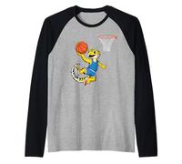 Leopard Gecko Playing Sports Lizard & Reptiles Basketball Camiseta Manga Raglan