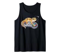 Leopard Gecko Playing Video Game Lizard & Reptiles Gamers Camiseta sin Mangas