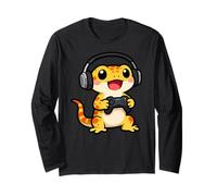 Leopard Gecko Playing Video Game Reptiles Video Gamers Manga Larga