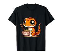 Leopard Gecko Reptile Lizard Japanese Kawaii Ramen Love Camiseta