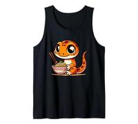 Leopard Gecko Reptile Lizard Japanese Kawaii Ramen Love Camiseta sin Mangas