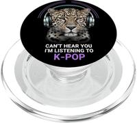 Leopard Headphones K-Pop Fan Escuchar música PopSockets PopGrip para MagSafe