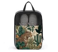 Leopard in The Jungle - Bolsa de zapatos para viajes, uso diario, bolsa de almacenamiento antipolvo para zapatos de golf