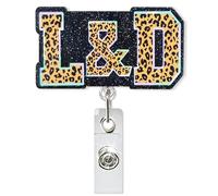 Leopard L&D - Carrete retráctil para insignia, divertido trabajo de parto y parto para enfermeras y parteras, para el trabajo, insignia de maternidad, lindo acrílico L&D, NICU, OB/GYN enfermera