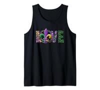 Leopard Mardi Gras Motif For Women Who Love Beads and Bling Camiseta sin Mangas