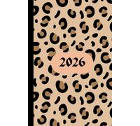 Leopard Print 2026 Week To View Hardback Planner With Monthly Calendar and Notes: Animal Weekly Schedule and Journal