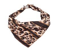 Leopard Print Dog Bandana | Soft Cotton Foldable Pet Scarf for Parties/Weddings/Travel | Sturdy & Washable Dog Bibs for Small & Large Breeds (l)