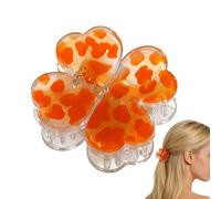 Leopard Print Hair Clips - No-Slip Four-Leaves Strong Hairpin, Women Hair Accessories for Holiday Festival Travel, Stylish Grip with Sturdy Build, Fashion Accessory, Elegant Holder for Wedding