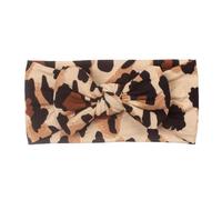 Leopard Print Headband Kids - Fabric 18x9cm | Wide Hair Headband Soft Stretchy Bow Hair Accessories For Infant Girls | For Girls, Babys Shower Gift, Photography Props And Daily Use