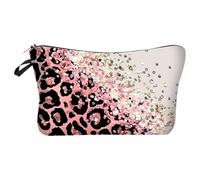 Leopard Print Makeup Bag, Zipper Organizer Pouch, Compact Cosmetic Toiletry Case, Durable Storage Bag, Lightweight Travel Accessory, Ideal for Gym, Home and Vacation Use, Código: 09131, Fare