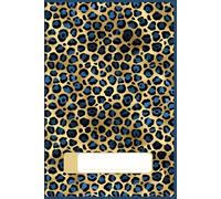 Leopard Print Notebook Blue and Gold Animal Print Composition Notebook for Writing & Journaling: 150 Lined Pages | 6x9 Inch | Luxury Leopard Aesthetic Notebook for Women, Students & Everyday Notes