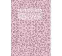 Leopard Print Notepad/ Exercise book: A4 Pink Leopard print lined notepad - 160 pages