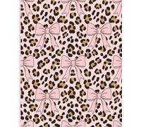 Leopard Print Pink Bow Composition Notebook: Glam Coquette Journal for Girls & Women - 7.5x9.25, 100 Lined Pages: A chic leopard print notebook with ... school, planning, and everyday writing.