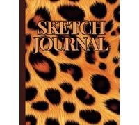 Leopard Print Sketch And Notebook: Plain And Lined Paper Combo For Kids, Boys And Girls Who Like Drawing And Journaling