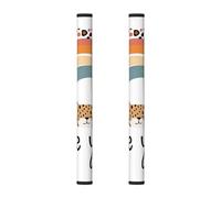 Leopard Rainbow - 2 fundas para manija de puerta de refrigerador, con texto en inglés "Love You", para frigorífico, microondas, estufa, horno, lavavajillas