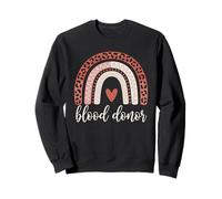 Leopard Rainbow Blood Donation Donor Support Awareness Sudadera