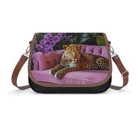 Leopard Sofa - Bolso bandolera de cuero para mujer