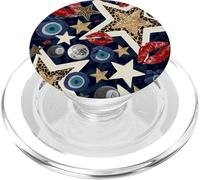 Leopard Star Evil Eye Ball 8 Kiss Lipstick Y2K Protection PopSockets PopGrip para MagSafe
