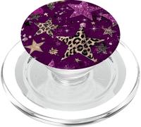 Leopard Star Y2K Style Estética Patrón Carcasa PopSockets PopGrip para MagSafe