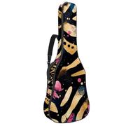 Leopard Zebra - Bolsa para guitarra acústica con textura colorida y acolchada gruesa, impermeable, para guitarras de 40, 41 y 42 pulgadas, Multicolor 01, 42.9x16.9x4.7 in, Mochila informal