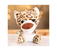 (Leopardo) Adorables juguetes de peluche de animales del bosque Elefantes en miniatura Monos y leopardos