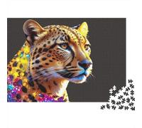 Leopardo con Gemas 1000 Piezas Cartón Grueso Rompecabezas Conjunto Coleccionistas Imposible Difícil Desafío Juego Educativo 70x50cm/1000pcs