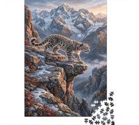 Leopardo de NieveRompecabezas Clásico De 1000 Piezas Cartón Reciclado Picos del Himalaya Coordinación Ojo-Mano Adolescentes 12+, Tiempo Libre, Regalo De Cumpleaños 38x26cm/1000pcs