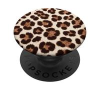 Leopardo Estampado Guepardo estética Preppy Femenino Y2K Lindo Animal PopSockets PopGrip Adhesivo
