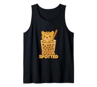 Leopardo Gato Manchado Boba Bubble Tea Lindo Kawaii Divertido Humor Camiseta sin Mangas