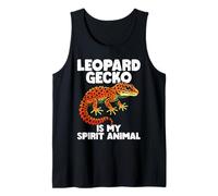 Leopardo Gecko Es Mi Espíritu Animal Lindo Lagarto Reptil Camiseta sin Mangas