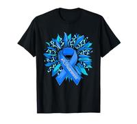 Leopardo Girasol Cinta Azul Esclerosis Lateral Amiotrófica Camiseta