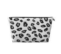 Leopardo Gris y Negro, Bolsa de artículos de tocador Bolsa de Maquillaje Bolsa de cosméticos Bolsa de artículos de tocador de Viaje portátil