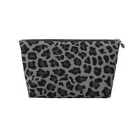 Leopardo Gris y Negro, Bolsa de artículos de tocador Bolsa de Maquillaje Bolsa de cosméticos Bolsa de artículos de tocador de Viaje portátil