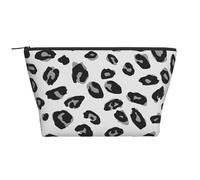 Leopardo Gris y Negro, Bolsa de artículos de tocador Bolsa de Maquillaje Bolsa de cosméticos Bolsa de artículos de tocador de Viaje portátil
