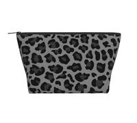 Leopardo Gris y Negro, Bolsa de artículos de tocador Bolsa de Maquillaje Bolsa de cosméticos Bolsa de artículos de tocador de Viaje portátil