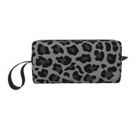 Leopardo Gris y Negro, Bolsa de Maquillaje Bolsa de cosméticos Bolsa de artículos de tocador de Viaje portátil Bolsa de Maquillaje