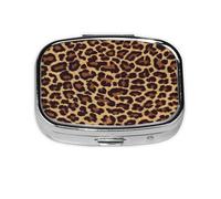 Leopardo guepardo fresco, Pastillero cuadrado para bolsillo o monedero, pequeño contenedor de pastillas, organizador de pastillas de viaje