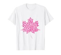 Leopardo Hoja De Arce Árbol Otoño Hojas Temporada Mujeres Niña Camiseta gráfica económica, Hombre, Blanco, S