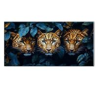 Leopardo Hoja Diamond Painting, DIY Diamond Painting Adultos, Cuadros de Cristales Bordado y Punto de Cruz de Arte para Decoracion Hogar, 5D Mosaicos Manualidades Pintura de Diamante 60x120cm J26-6884
