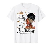 Leopardo Julio Es Mi Cumpleaños Si Todo El Mes Mujer Negra Camiseta