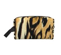Leopardo León Piel de Tigre Piel Atigrado, Bolsa de Maquillaje Bolsa de cosméticos Bolsa de artículos de tocador de Viaje portátil Organizador de Bolsa de Maquillaje