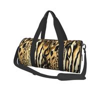 Leopardo León Piel de Tigre Piel Atigrado, Bolsa de Viaje de Gran Capacidad, Bolso Redondo, Bolsa de Viaje Deportiva, Bolsa de Mano, Bolsa de Fitness