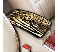 Leopardo León Tigre Piel Pelaje Atigrado,Funda para reposabrazos de consola central de vehículo, almohadilla suave y cómoda para pasamanos de coche, cojín universal