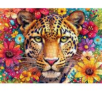 Leopardo Lindo Puzzle 1500 Piezas Adultos, Rompecabezas con Letras en la Parte Posterior - Piezas Que Encajan Perfectamente, Reto de Concentración, Regalo para Mujer y Decor Hogar, 87 x 57 cm w0-7