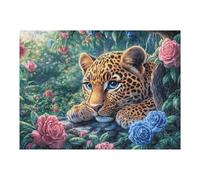 Leopardo llameante Cielo Estrellado Puzzle 500 Piezas Papel Adolescentes Actividad Días Libres Actividad Mente Colección Rompecabezas Regalo Creativo 500 PCS/52×38cm
