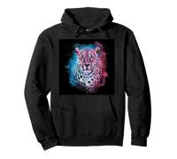 Leopardo majestuoso con un aspecto mágico Sudadera con Capucha
