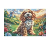 Leopardo mar de Flores Rompecabezas 1000 Piezas Cartón para Principiantes Días Lluviosos para Pasar Tiempo Vacaciones Fines De Semana Regalo Cumpleaños 1000 PCS/75x50cm