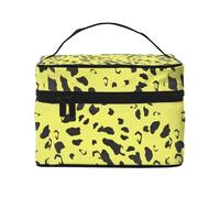 Leopardo Negro Amarillo, Bolsa de Maquillaje Bolsa de cosméticos Bolsa de artículos de tocador de Viaje portátil Estuche para lápices Bolsa de artículos de tocador